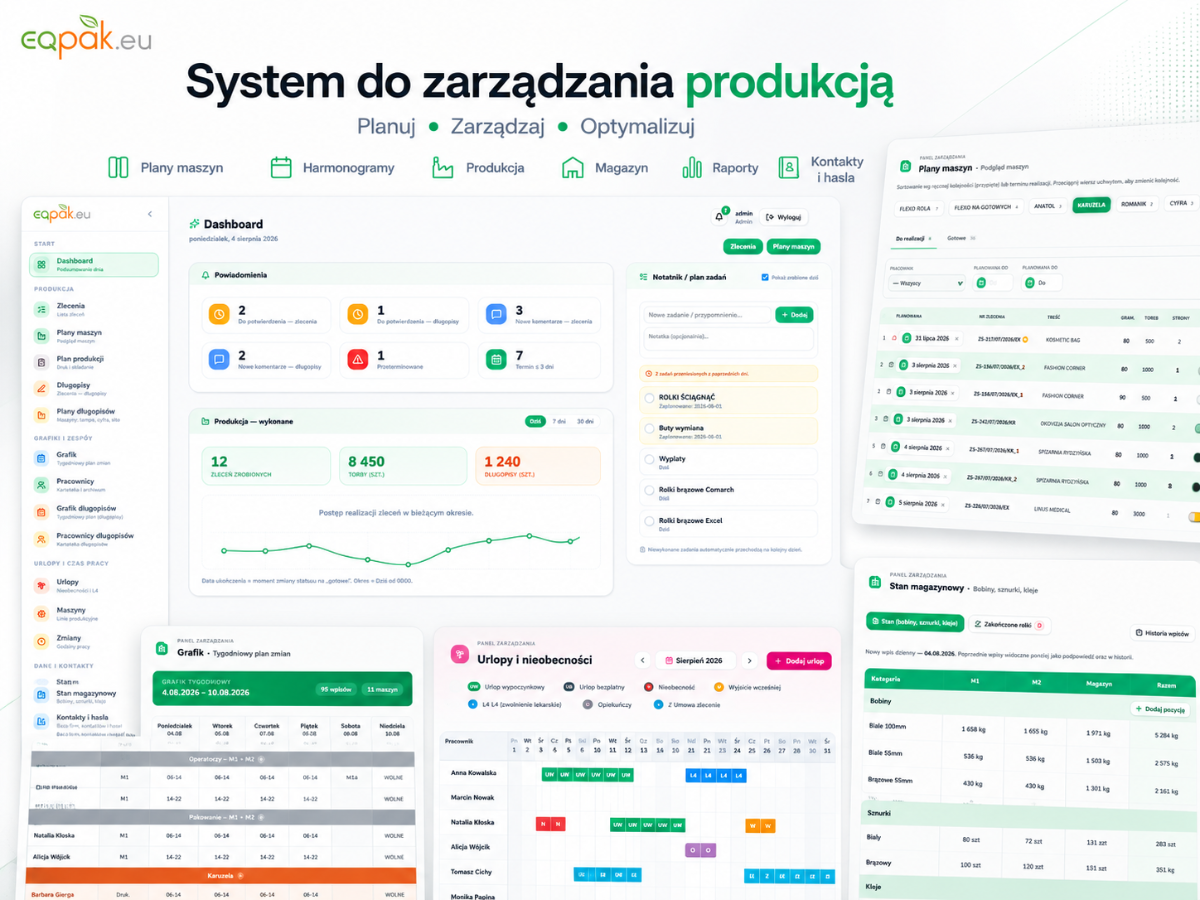 Aplikacja do zarządzania produkcją